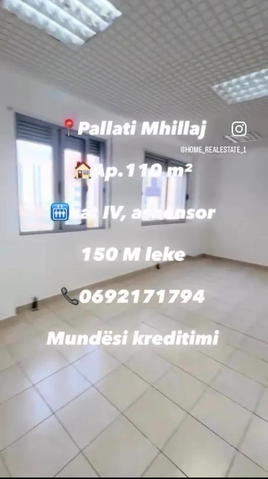 Tirane, shitet apartament 2+1 Kati 4, 110 m² 155.000 € (Pallati Mhillaj)