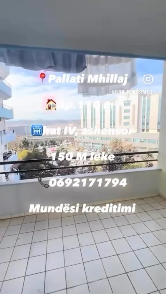 Tirane, shitet apartament 2+1 Kati 4, 110 m² 155.000 € (Pallati Mhillaj)