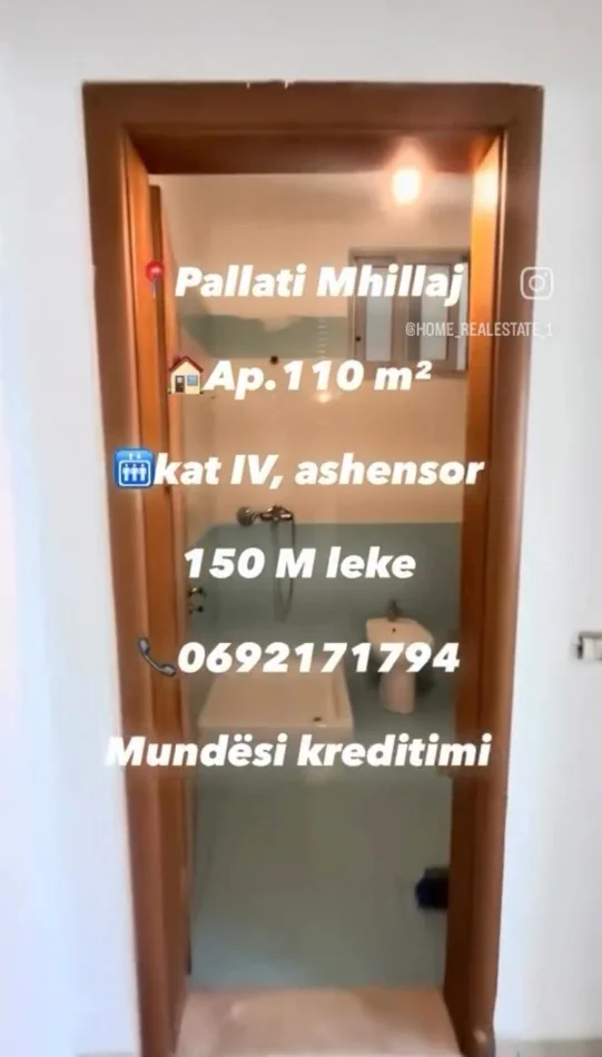 Tirane, shitet apartament 2+1 Kati 4, 110 m² 155.000 € (Pallati Mhillaj)