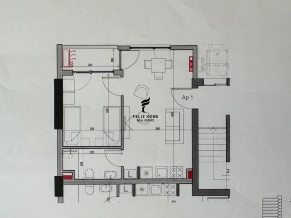 Tirane, shitet apartament 1+1+Ballkon Kati 3, 54 m² 120.000 € (RRUGA E KAVAJES)