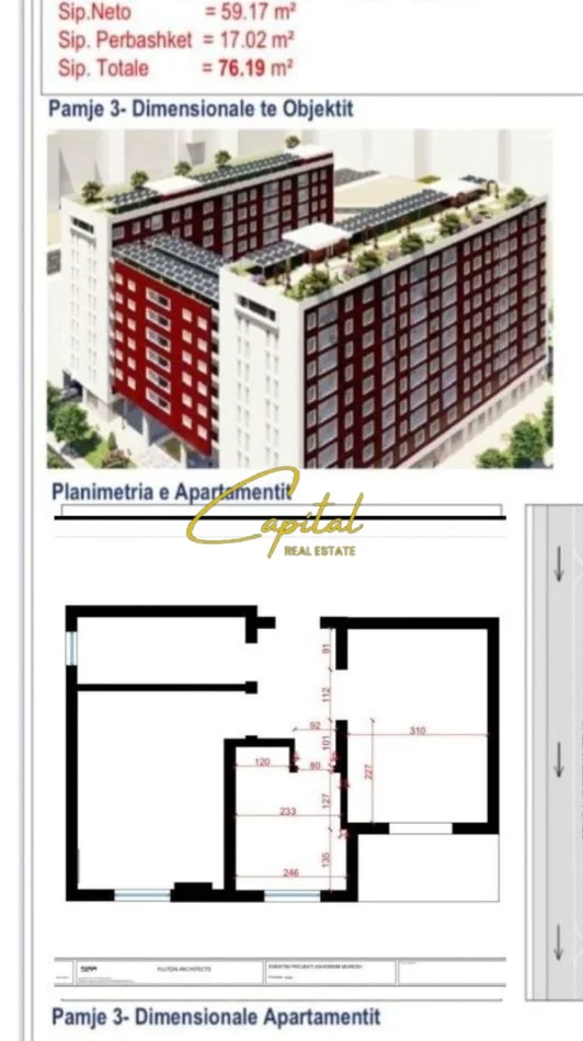 Tirane, shitet apartament 2+1 Kati 5, 76 m² 165.000 € (RRUGA E KAVAJES)