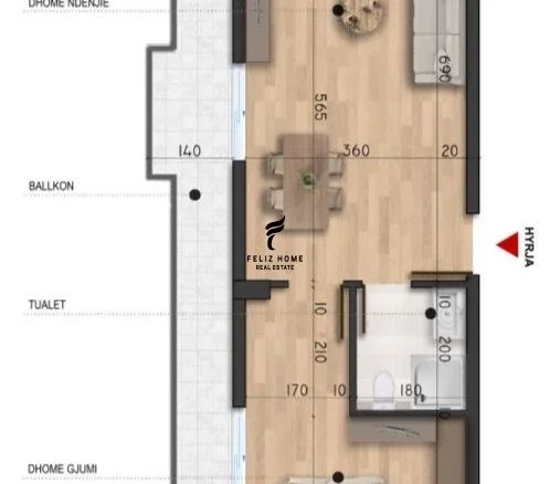 Durres, shitet apartament 1+1+Ballkon Kati 4, 70 m² 85.000 € (MALI ROBIT)