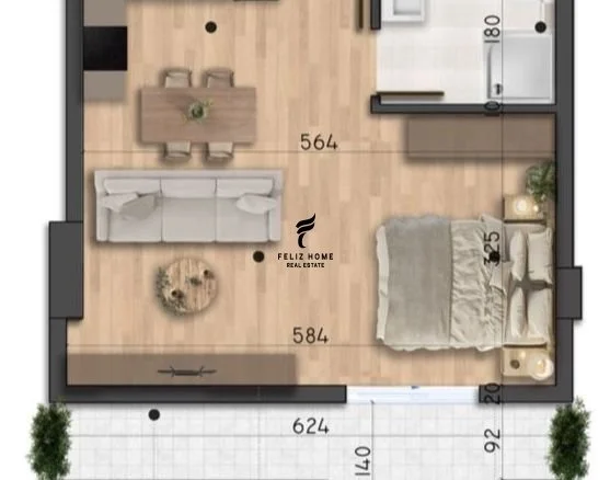 Durres, shitet garsonier Kati 3, 44 m² 53.500 € (MALI ROBIT)