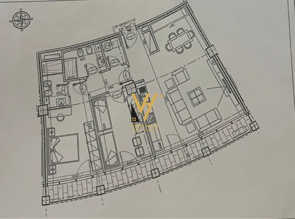 Tirane, jepet me qera zyre Kati 9, 125 m² 1.550 € (LAKEVIEW RESIDENCE)