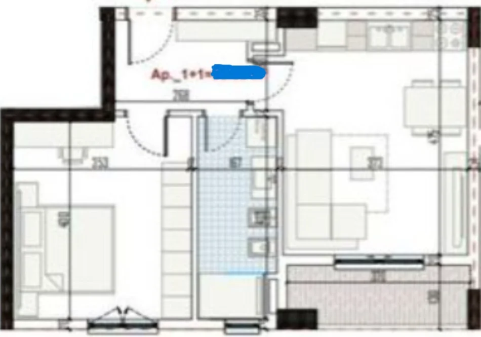 Tirane, shitet apartament 1+1+Aneks+Ballkon Kati 3, 65 m² 75.000 € 