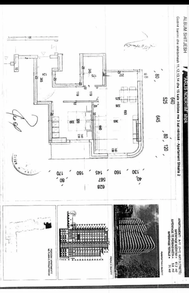 Tirane, shitet apartament 1+1+Ballkon Kati 3, 71 m² 180.000 € (Corner Residence)