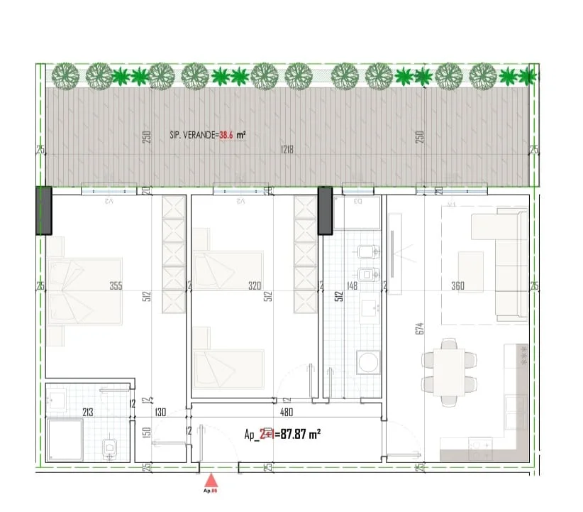 Tirane, shitet apartament 2+1 Kati 0, 120 m² 124000 € (Paskuqan)