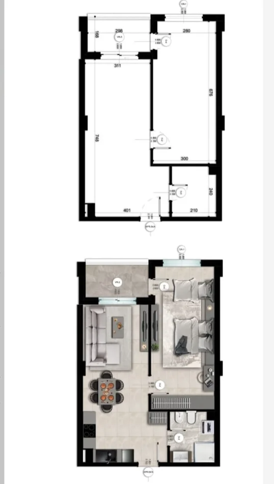 Durres, shitet apartament 1+1 Kati 3, 70 m² 140.000 € (Durres)