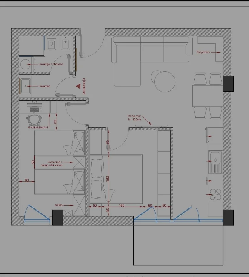 Tirane, shitet apartament 2+1 Kati 6, 80 m² 140.000 € (Rruga Zhegu)