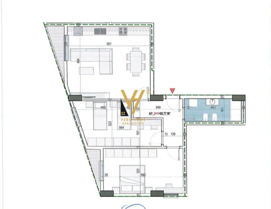 Tirane, shitet apartament 2+1+Ballkon Kati 0, 107 m² 135.000 € (PASKUQAN)