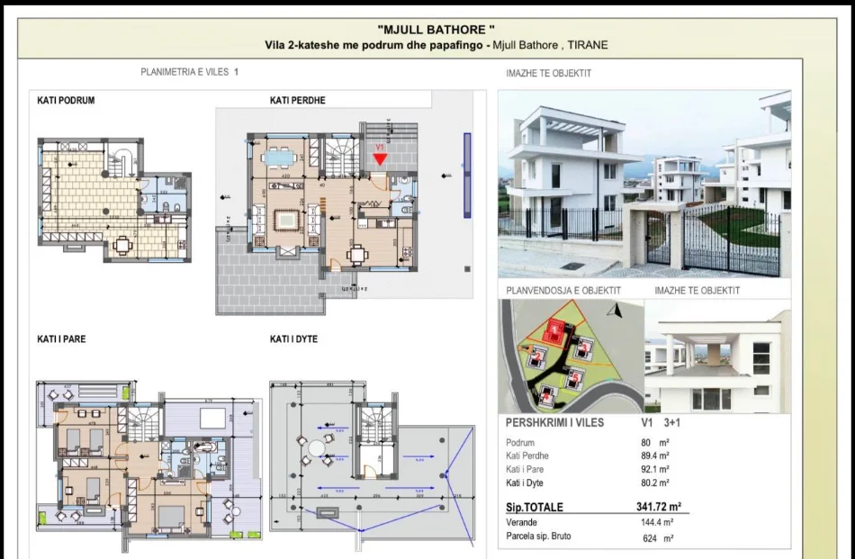 Tirane, shitet Vile 4 Katshe Kati 1, 341 m² 660.000 € (TEG)