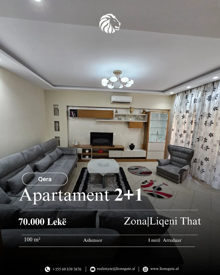 Tirane, jap me qera apartament 2+1 , 100 m² 700 € 