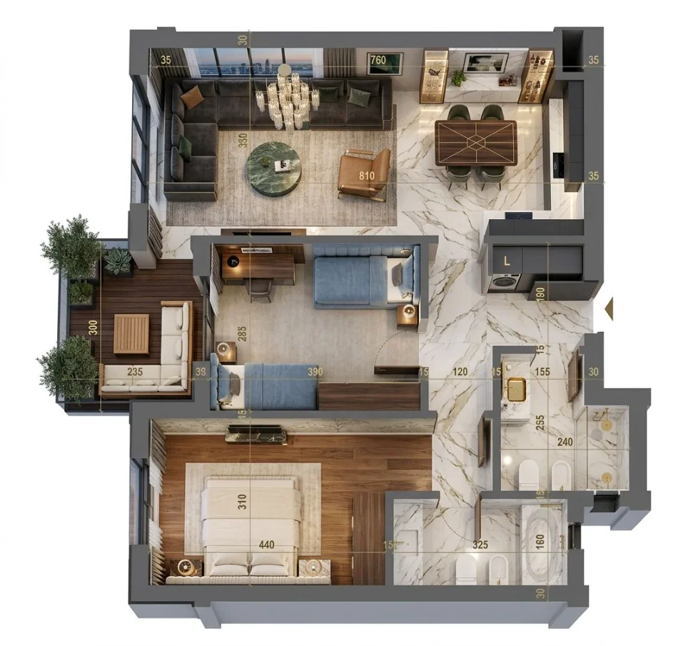 Tirane, shes 2+1+Ballkon Kati 1, 104 m² 169.168 € (Rruga 5 maji)