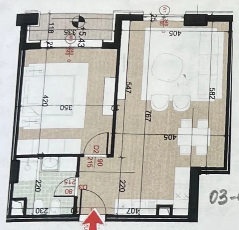 Tirane, shitet apartament 1+1 Kati 3, 71 m² 110.000 € (PORCELAN)