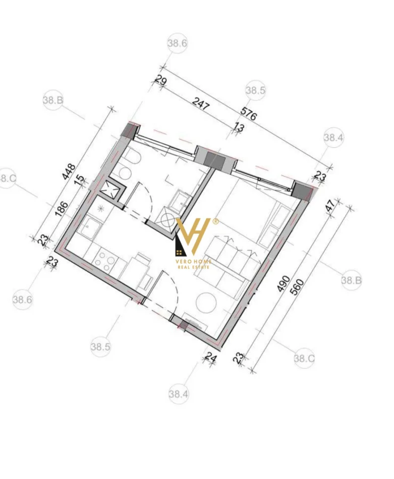 Tirane, shitet garsonier Kati 6, 27 m² 75.000 € (MANGALEMI, ALI DEMI)