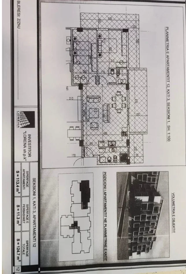 Tirane, shitet apartament 2+1 Kati 4, 125 m² 148.000 € (SHKOZE)