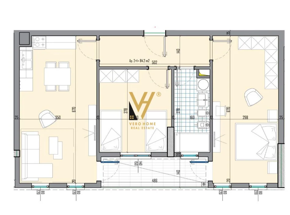 Tirane, shitet apartament 2+1+Ballkon Kati 8, 96 m² 145.000 € (UNIVERS CITY)