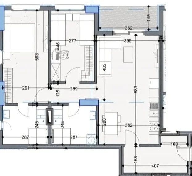 Tirane, shitet apartament 2+1+Aneks+Ballkon Kati 6, 110 m² 115.400 € 