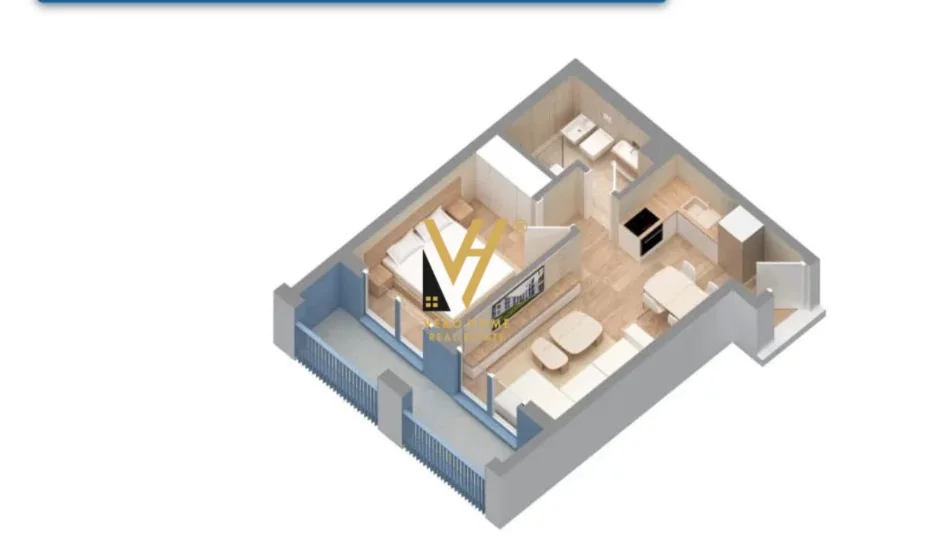 Tirane, jepet me qera apartament 1+1+Ballkon Kati 3, 59 m² 350 € (FRESKU)