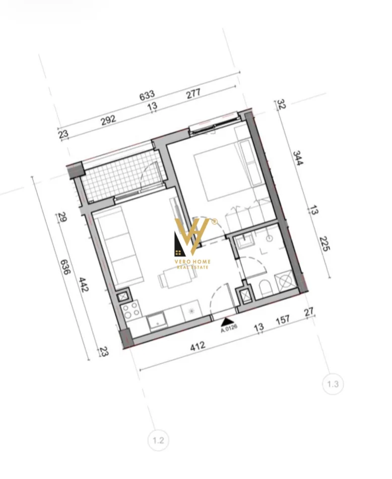 Tirane, jepet me qera apartament 1+1 Kati 2, 50 m² 420 € (FRESKU)