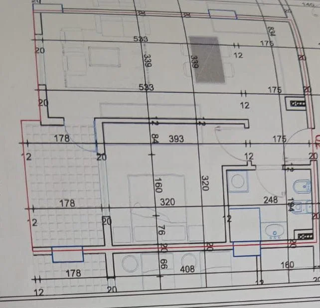 Tirane, shes apartament 1+1 Kati 2, 62 m² 59.300 € (paskuqan)
