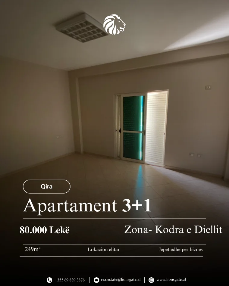Tirane, jap me qera apartament 3+1 , 240 m² 800 € 