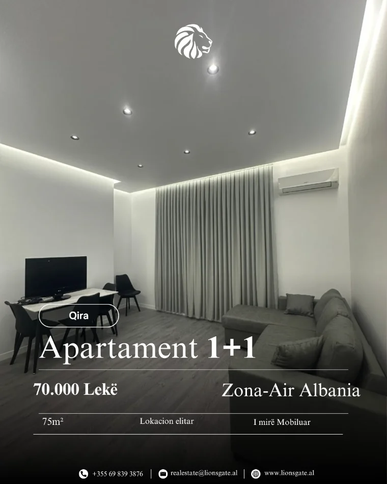 Tirane, jap me qera 1+1 , 75 m² 700 € 