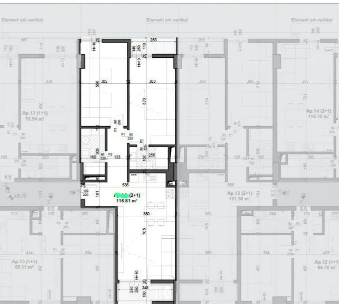 Tirane, shitet apartament 2+1 Kati 2, 116 m² 169.370 € (Meis Garden)