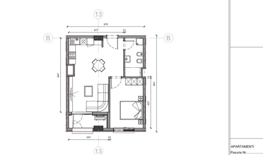 Tirane, shitet 1+1 Kati 5, 64 m² 123.000 € (REZIDENCA KAIMI)