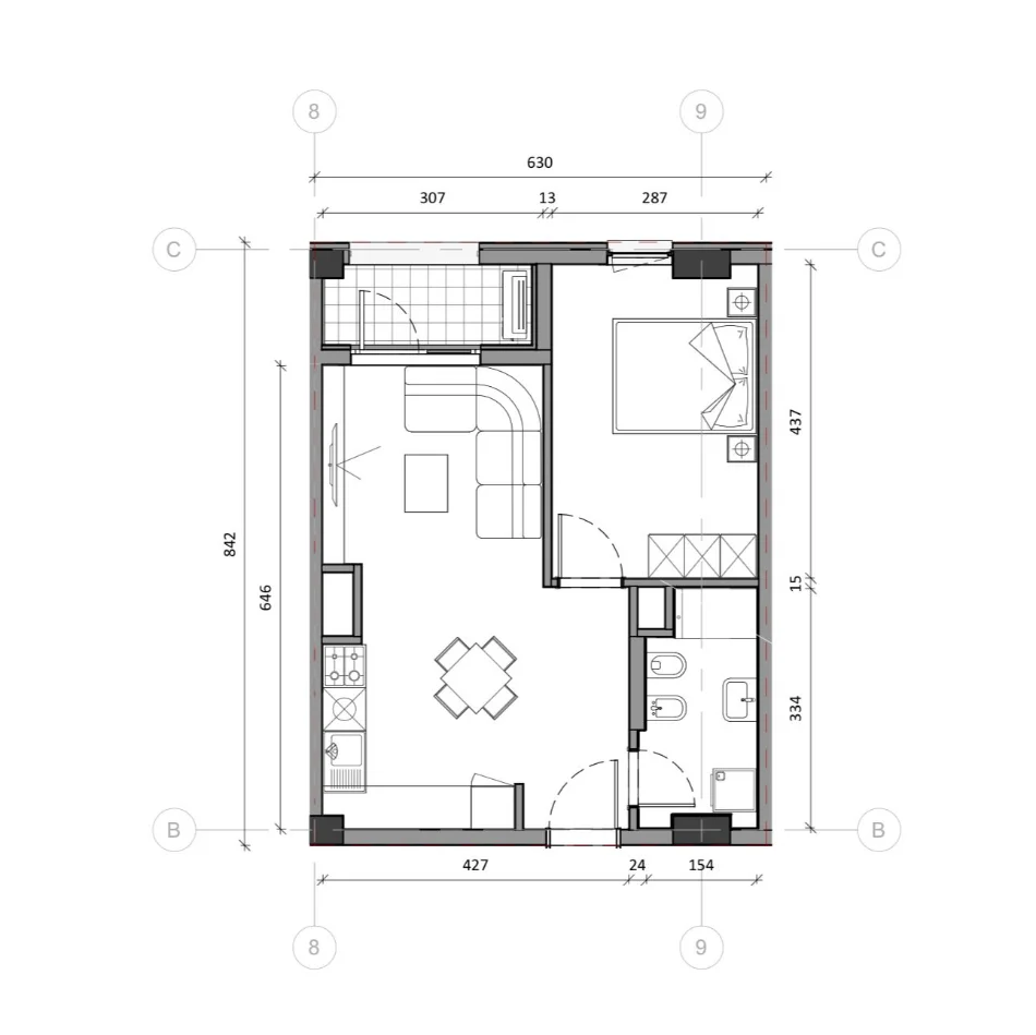 Tirane, shitet apartament 1+1 Kati 6, 61 m² 110.000 € (Ali Demi)