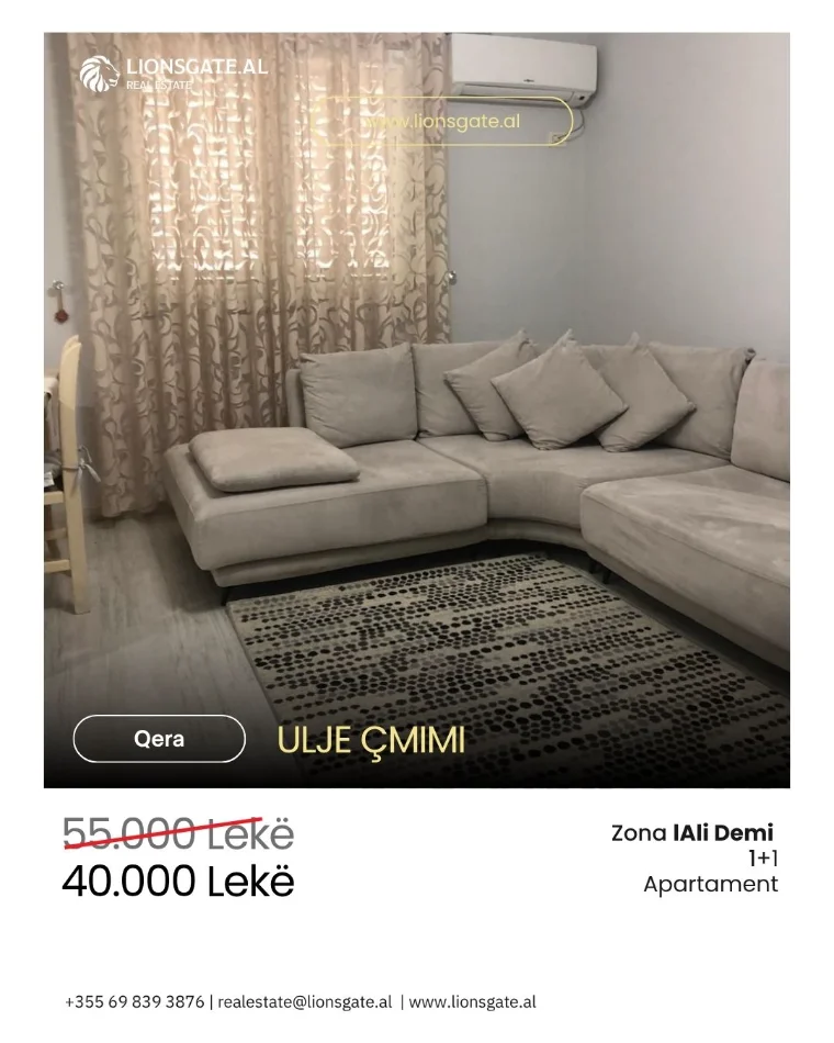 Tirane, jap me qera apartament 1+1 , 60 m² 400 € 