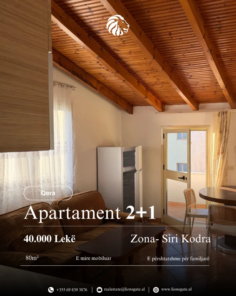 Tirane, jap me qera 2+1 , 80 m² 400 € 