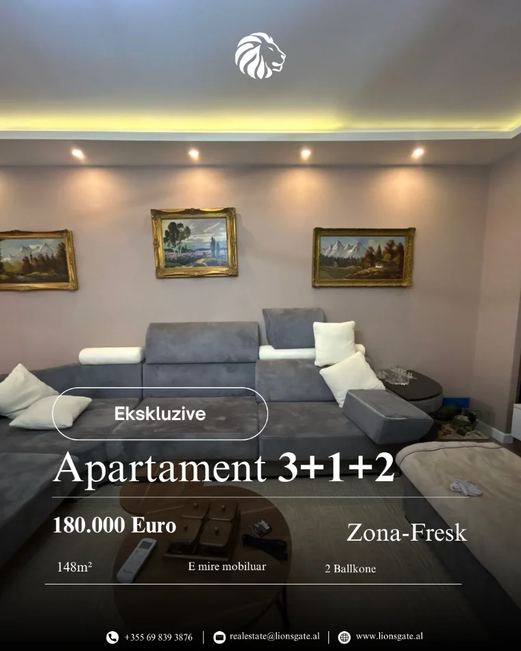 Tirane, shes 3+1+Ballkon , 148 m² 180.000 € 