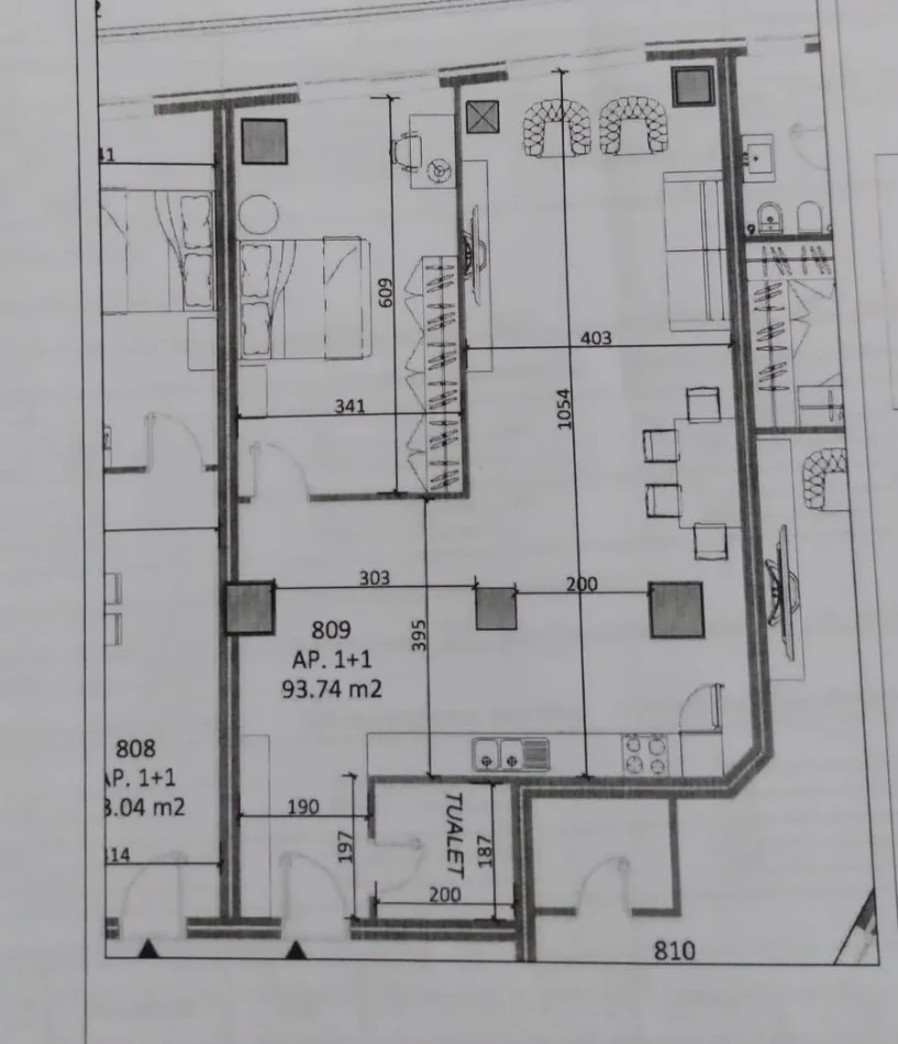 Tirane, shitet apartament 1+1+Ballkon Kati 8, 119 m² 559.112 € (Tiranas Rock)