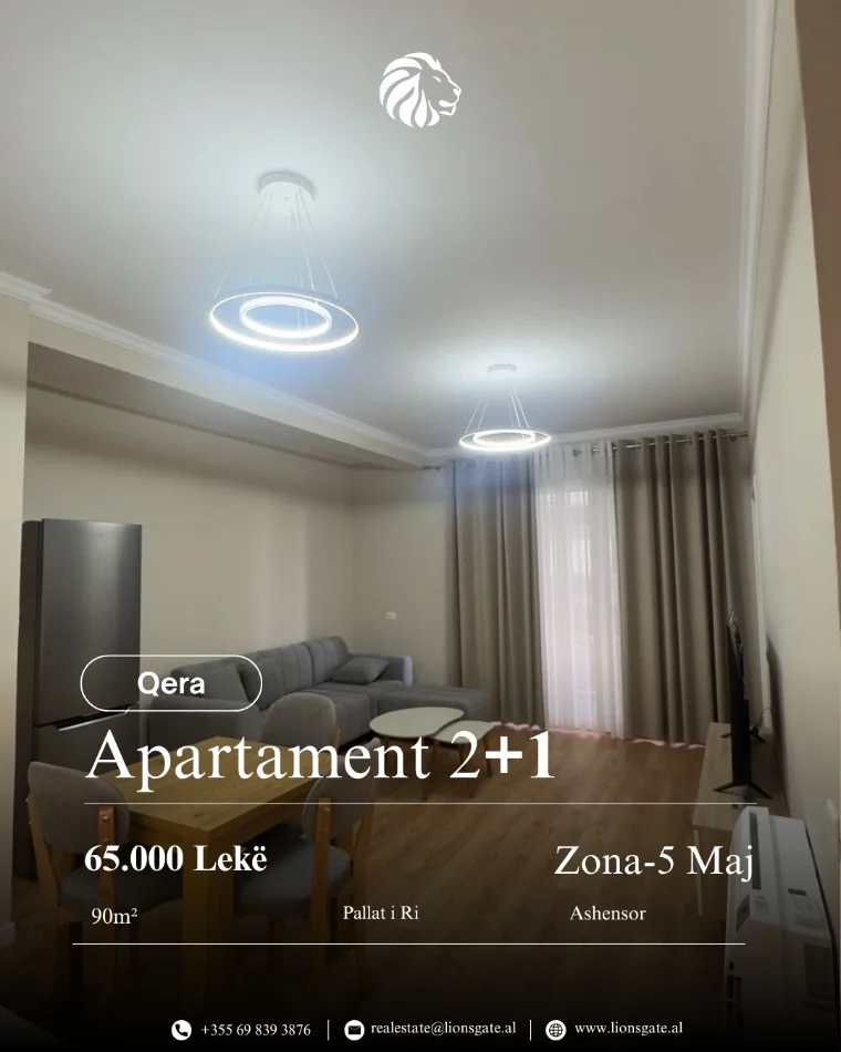Tirane, jap me qera apartament 2+1 , 90 m² 650 € 
