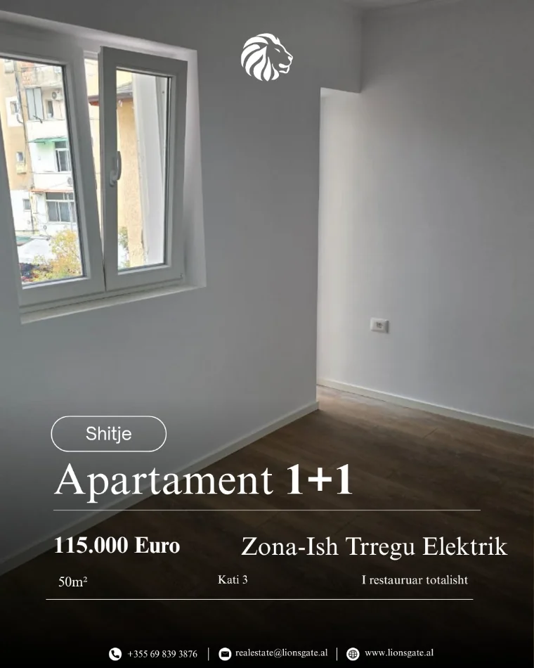 Tirane, shes apartament 1+1 , 50 m² 115.000 € 