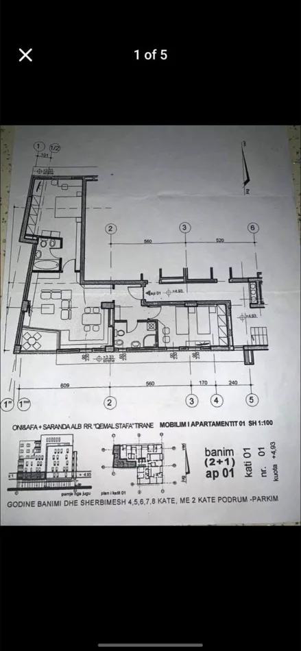 Tirane, shitet apartament 1+1 Kati 2, 112 m² 270.000 € (PAZARI I RI)