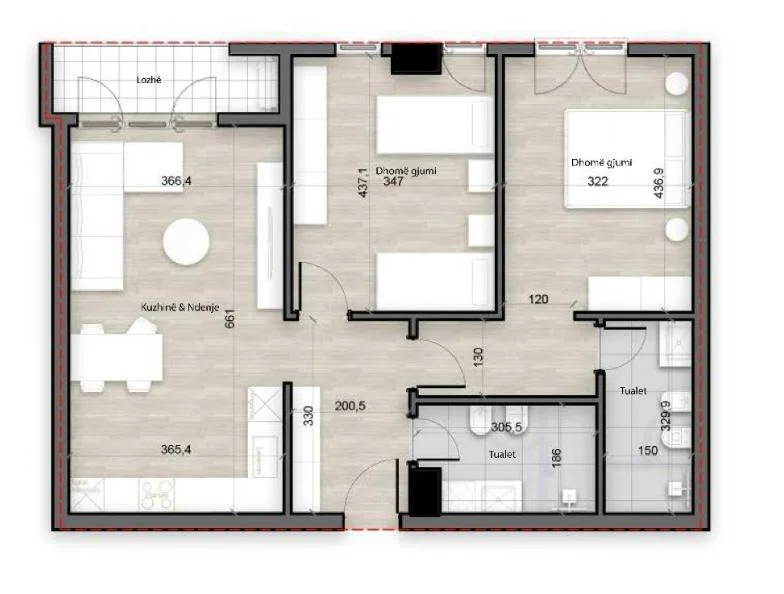 Tirane, shitet apartament 2+1 Kati 3, 112 m² 179.424 € (Porcelan)