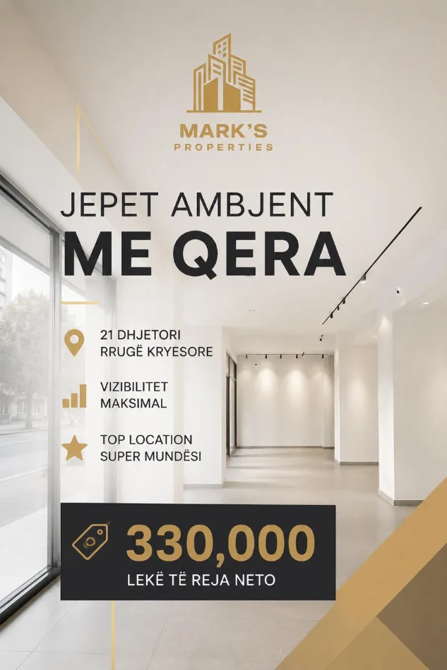 Tirane, jepet me qera dyqan Kati 0, 70 m² 3.300 € 