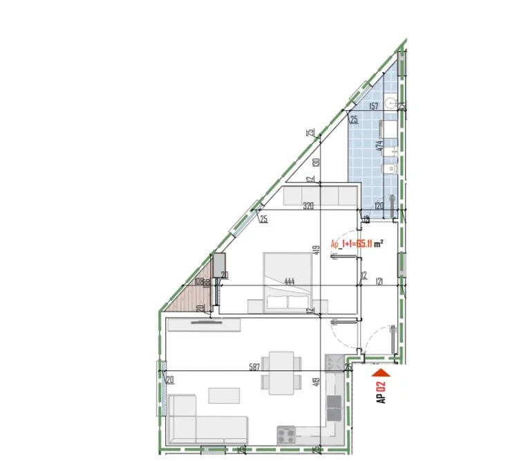 Tirane, shitet apartament 1+1 Kati 0, 75 m² 75.300 € (Paskuqan)
