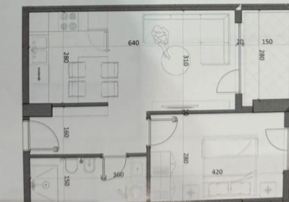 Tirane, shitet apartament 1+1 Kati 4, 55 m² 53.000 € (kamez)