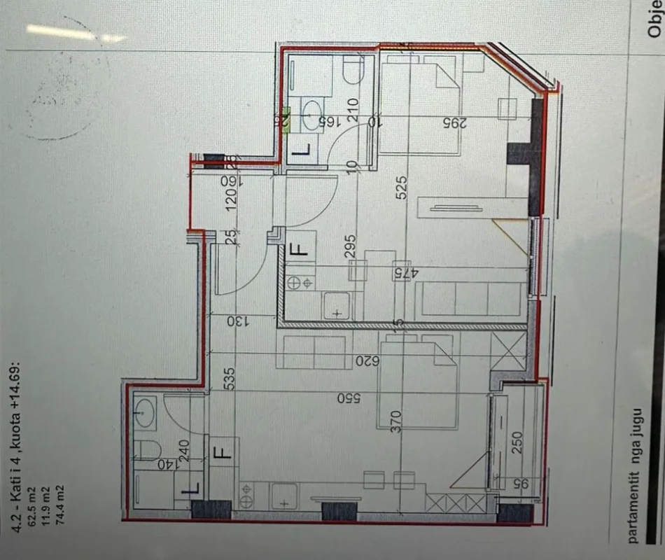 Tirane, shitet nga Pronari, pa-komision apartament 1+1+Ballkon Kati 4, 