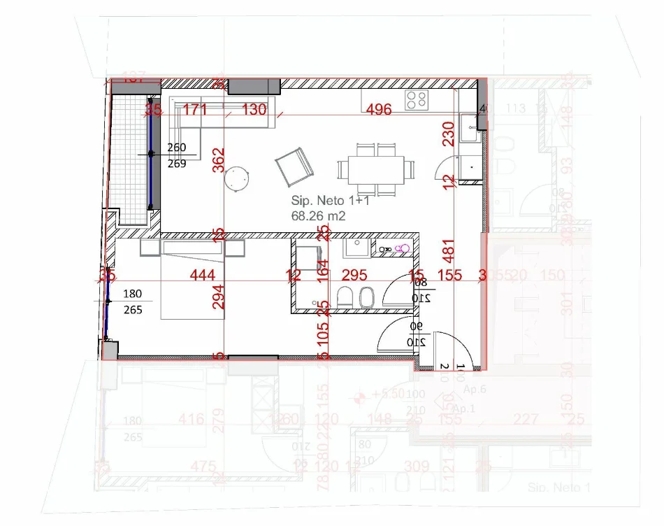 Tirane, shitet apartament 1+1 Kati 4, 79 m² 145.000 € (Fusha e Aviacionit)