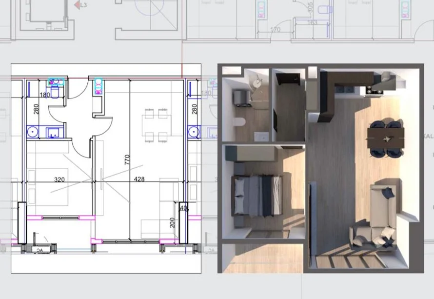 Tirane, shitet apartament 1+1+Ballkon Kati 15, 82 m² 215.500 € (Parku Olimpik)