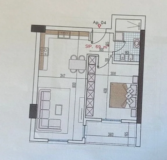 Tirane, shitet apartament 1+1 Kati 5, 80 m² 88.000 € (MONARK RESIDENCE)