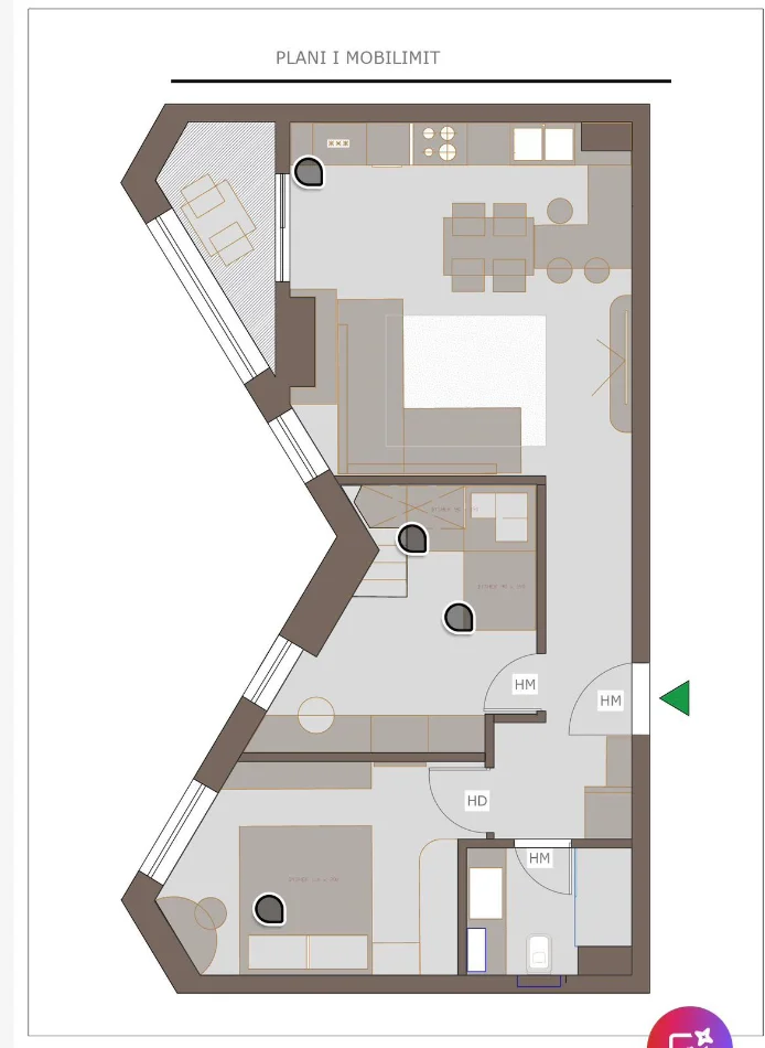 Tirane, shitet apartament 2+1 Kati 5, 88 m² 155.000 € (rruga dritan hoxha)