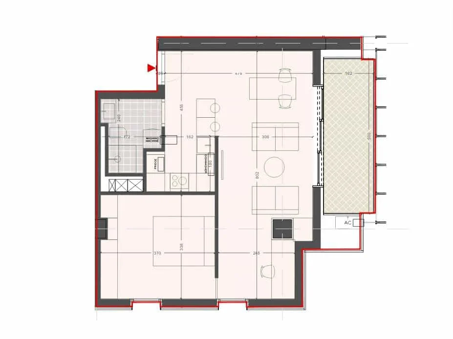 Tirane, shes apartament 1+1 Kati 11, 86 m² 137.100 € (kthesa kamezes)