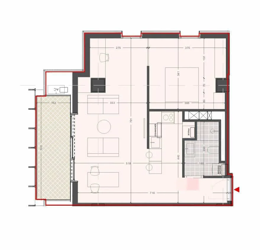Tirane, shes apartament 1+1+Ballkon Kati 6, 85 m² 136.500 € (kthesa e kamezes)