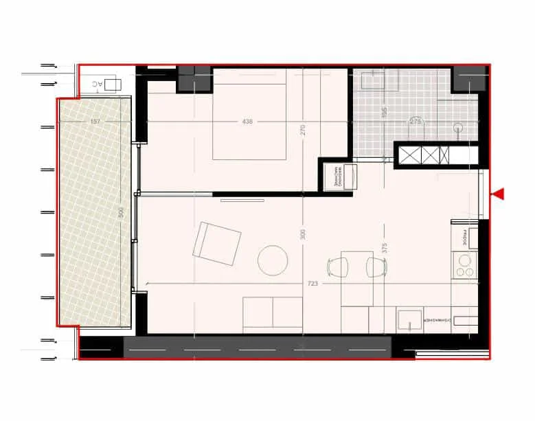 Tirane, shes apartament 1+1+Ballkon Kati 4, 72 m² 115.400 € (kthesa kamezes)