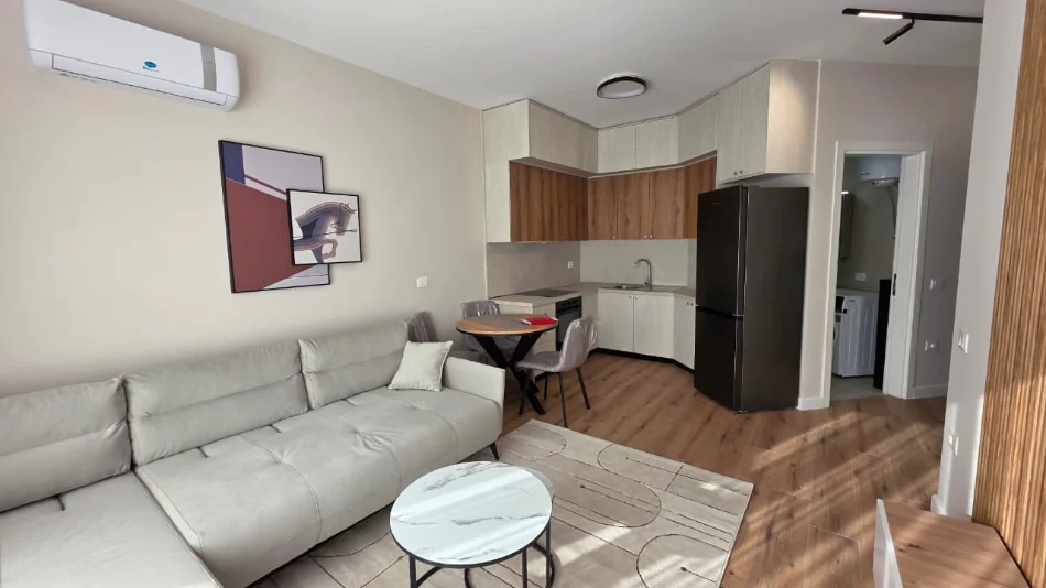 Tirane, jepet me qera apartament 1+1 , 750 € (Liqeni i Thate)